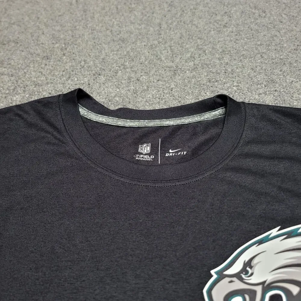 Nike Philadelphia Eagles Shirt Mens 2XL XXL Black NFL On Field Apparel Dri Fit